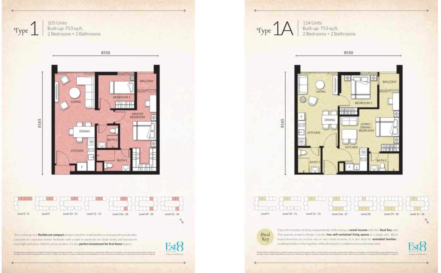 Est 8 Type A floor plan in Seputeh, Kuala Lumpur
